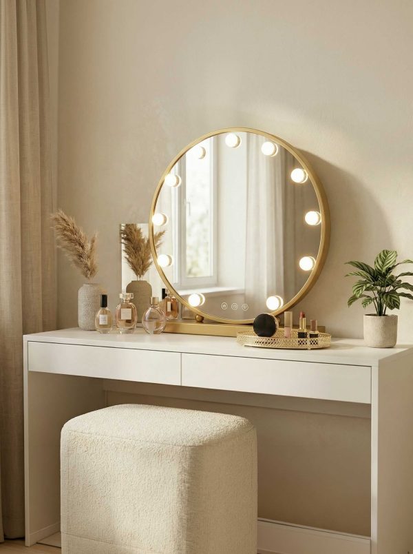 lustro okrągłe hollywood