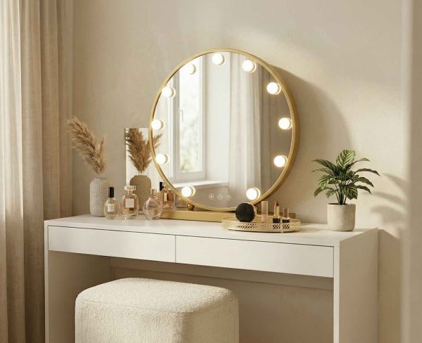 lustro okrągłe hollywood